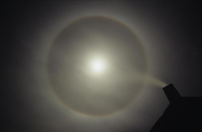 February 2006. Halo around the moon