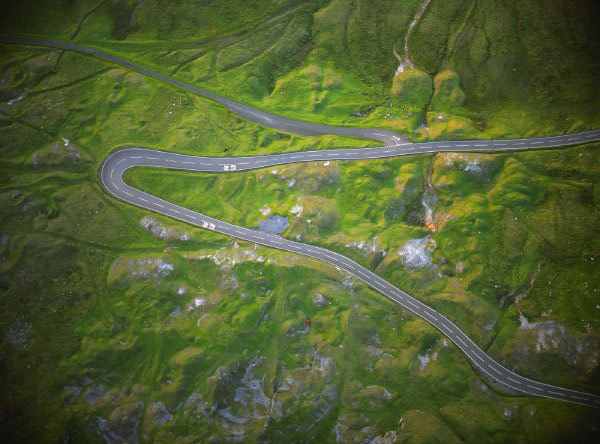  Hairpin turn on the A4069