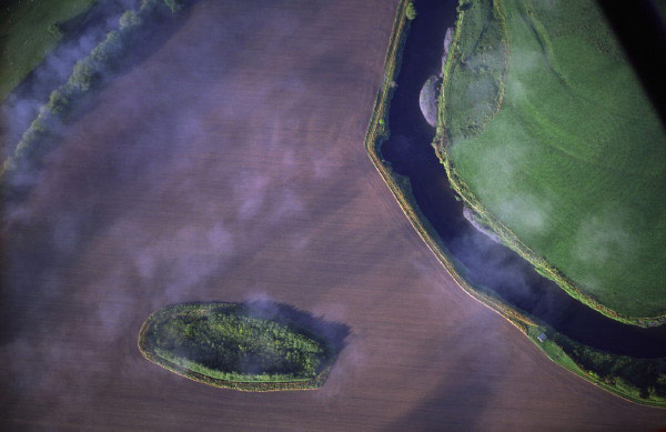 low cloud on a bend in the Wye