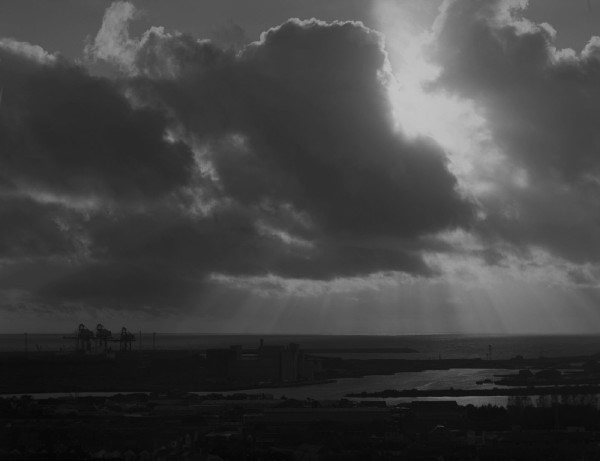 Steel factory and cloud, Port Talbot