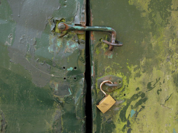  Latch on garage, much worn