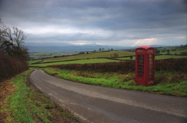Phone box on Clyro Hill 5: December 6th, 2005.