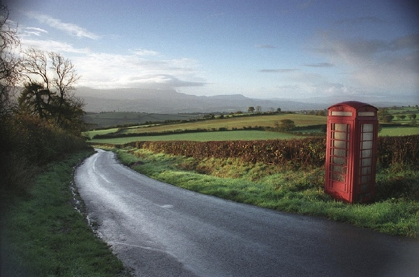 Phone box on Clyro Hill 3: November 16th, 2005.