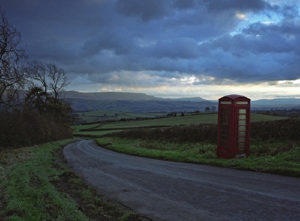 Phone box on Clyro Hill 4: November 28th, 2005.