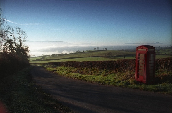 Phone box on Clyro Hill 7: December 11th, 2005.